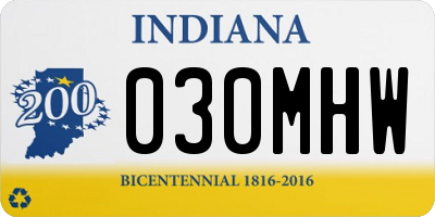 IN license plate 030MHW