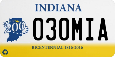 IN license plate 030MIA