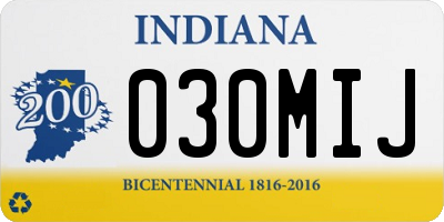IN license plate 030MIJ