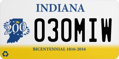 IN license plate 030MIW