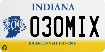 IN license plate 030MIX