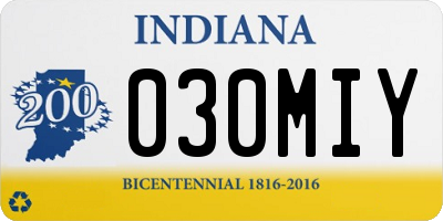 IN license plate 030MIY