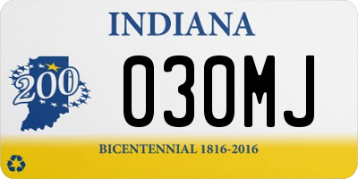 IN license plate 030MJ