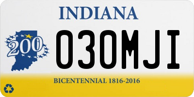 IN license plate 030MJI