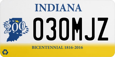 IN license plate 030MJZ