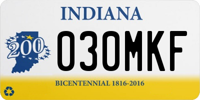 IN license plate 030MKF