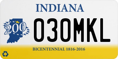 IN license plate 030MKL
