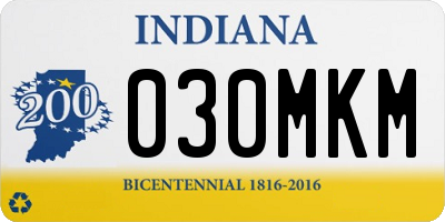 IN license plate 030MKM