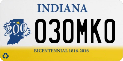 IN license plate 030MKO