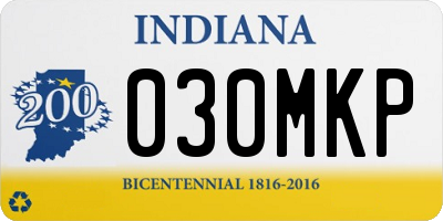 IN license plate 030MKP