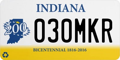 IN license plate 030MKR