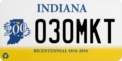 IN license plate 030MKT