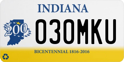 IN license plate 030MKU