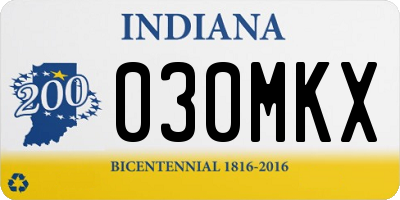 IN license plate 030MKX