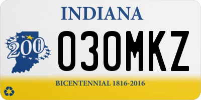 IN license plate 030MKZ