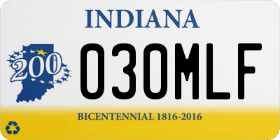 IN license plate 030MLF
