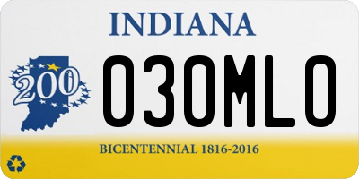 IN license plate 030MLO