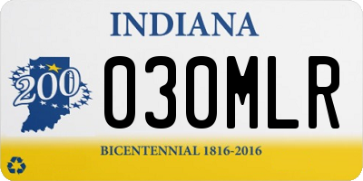 IN license plate 030MLR