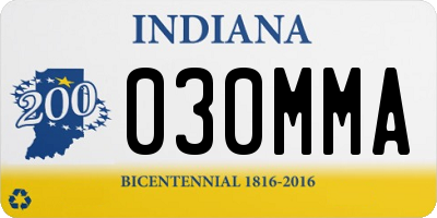 IN license plate 030MMA