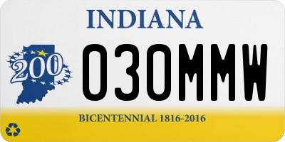 IN license plate 030MMW
