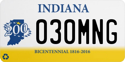IN license plate 030MNG
