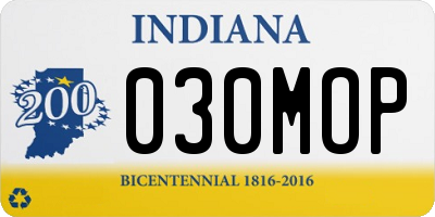 IN license plate 030MOP