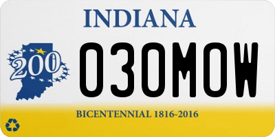 IN license plate 030MOW