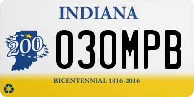 IN license plate 030MPB