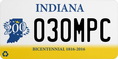 IN license plate 030MPC