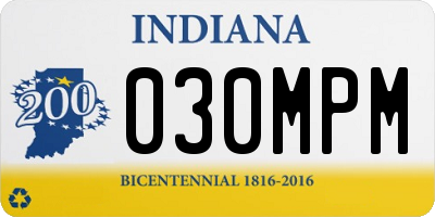 IN license plate 030MPM