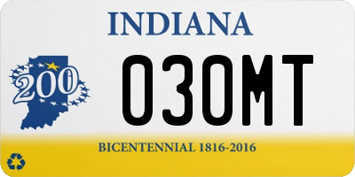 IN license plate 030MT