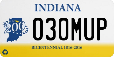IN license plate 030MUP