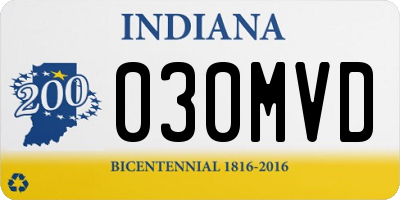 IN license plate 030MVD