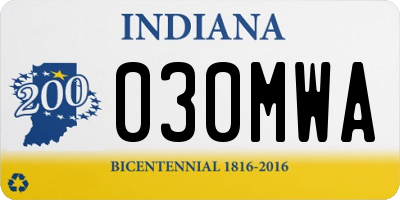 IN license plate 030MWA