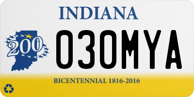 IN license plate 030MYA