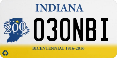 IN license plate 030NBI