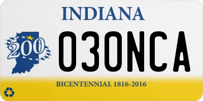 IN license plate 030NCA