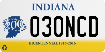 IN license plate 030NCD