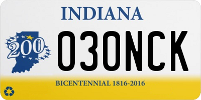 IN license plate 030NCK