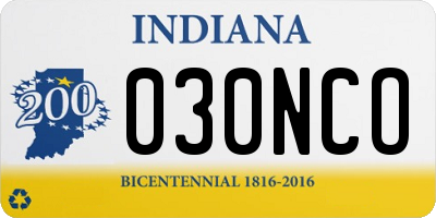 IN license plate 030NCO