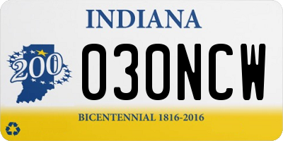 IN license plate 030NCW