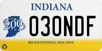 IN license plate 030NDF