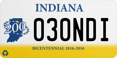 IN license plate 030NDI
