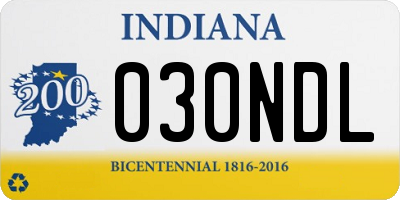 IN license plate 030NDL