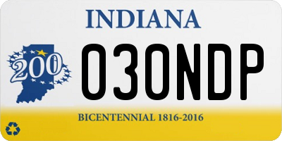 IN license plate 030NDP