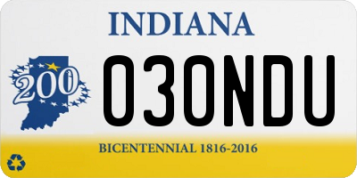 IN license plate 030NDU