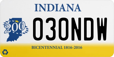 IN license plate 030NDW