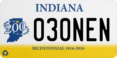 IN license plate 030NEN