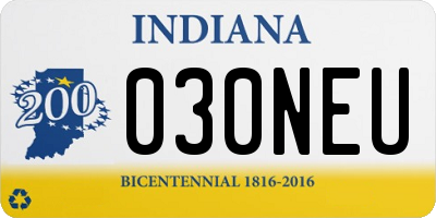 IN license plate 030NEU