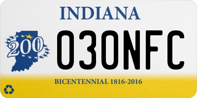 IN license plate 030NFC
